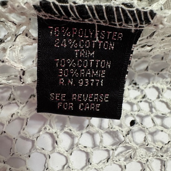 Mirror Image Sheer Crochet Knit Cardigan XL Boho Beach Cover Up - Picture 6 of 7